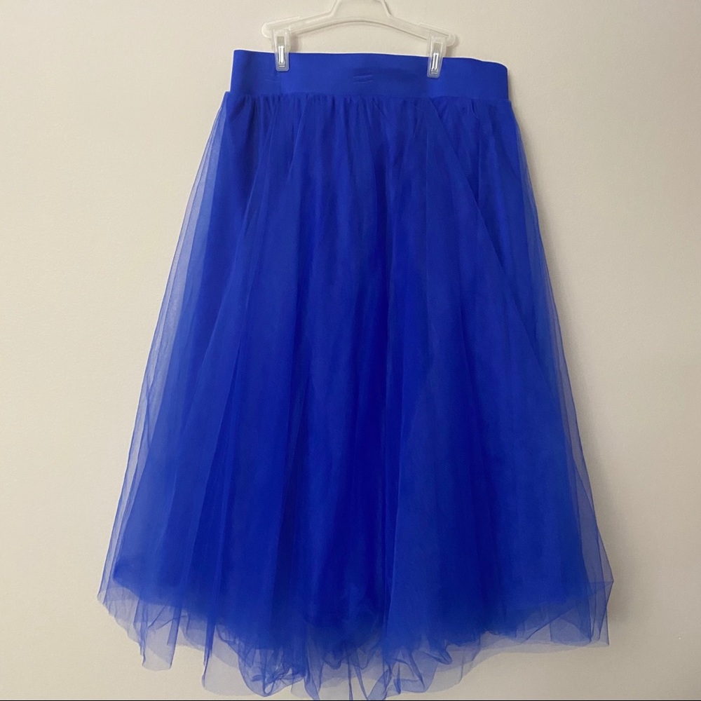 Blue tule skirt